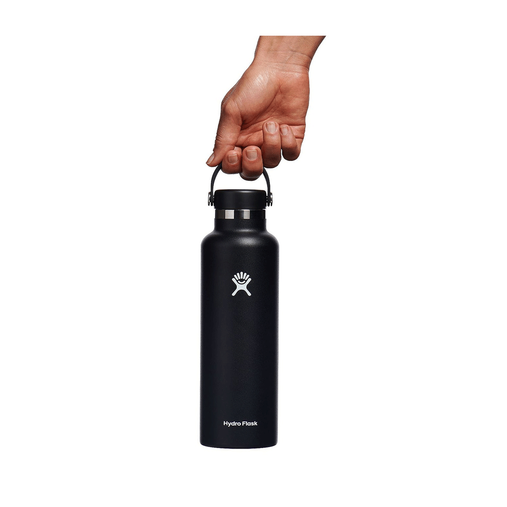 HYDRO FLASK - 21OZ STANDARD MOUTH-BLACK
