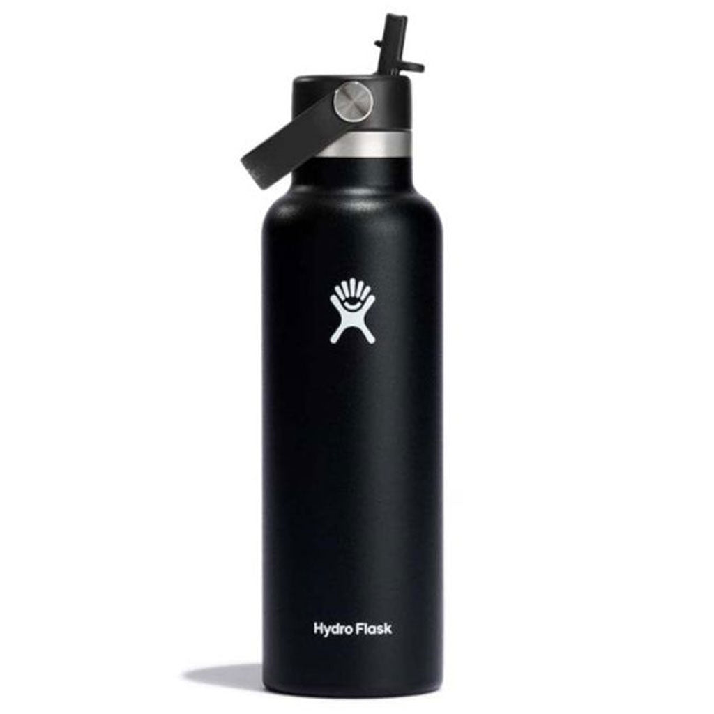 HYDRO FLASK - 21 OZ STANDARD FLEX STRAW CAP-BLACK
