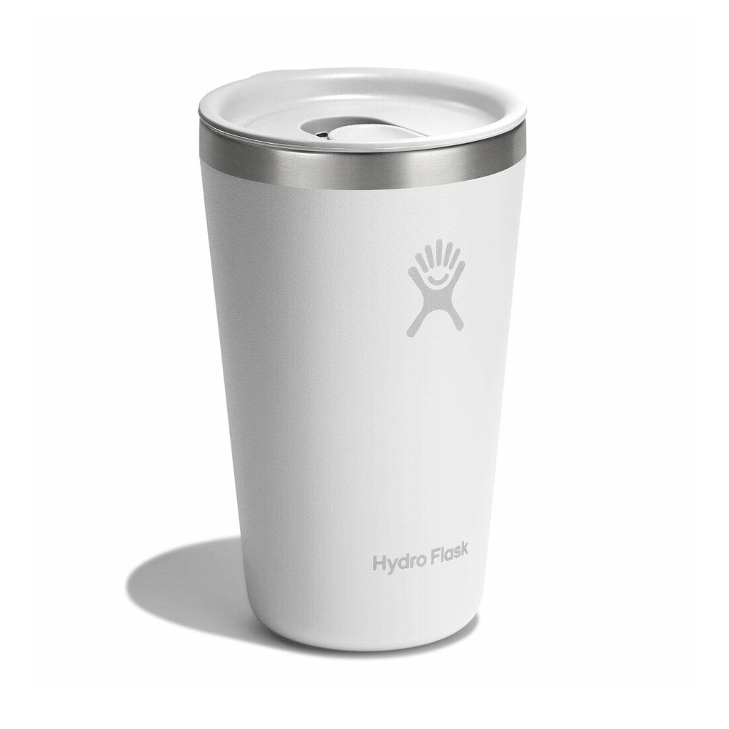 HYDRO FLASK - 16 OZ ALL AROUND TUMBLER PRESS IN LID-WHITE