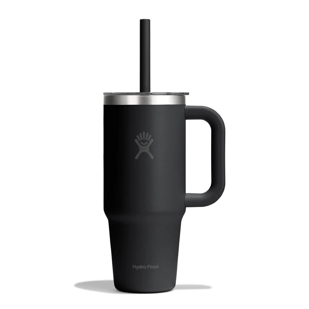 HYDRO FLASK - 24 OZ TRAVEL TUMBLER CLEAR LID-BLACK