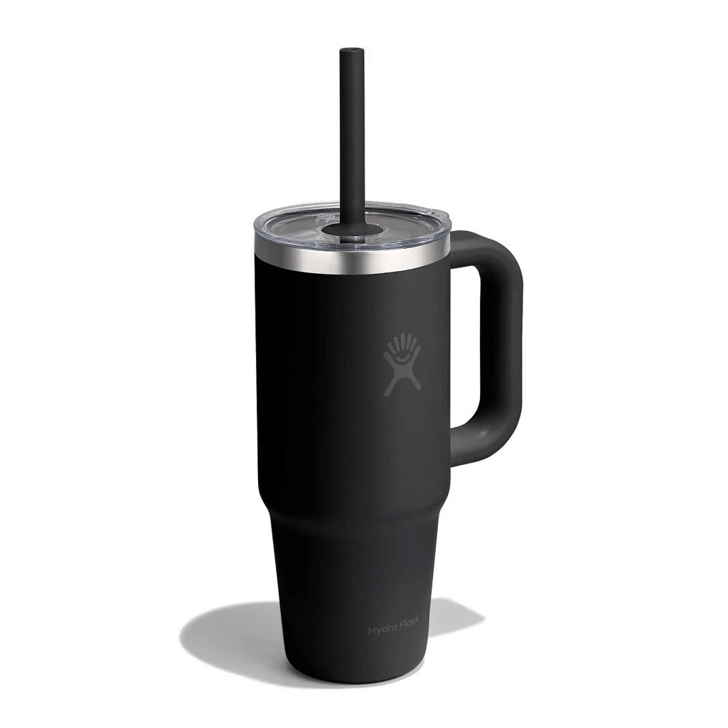 HYDRO FLASK - 24 OZ TRAVEL TUMBLER CLEAR LID-BLACK