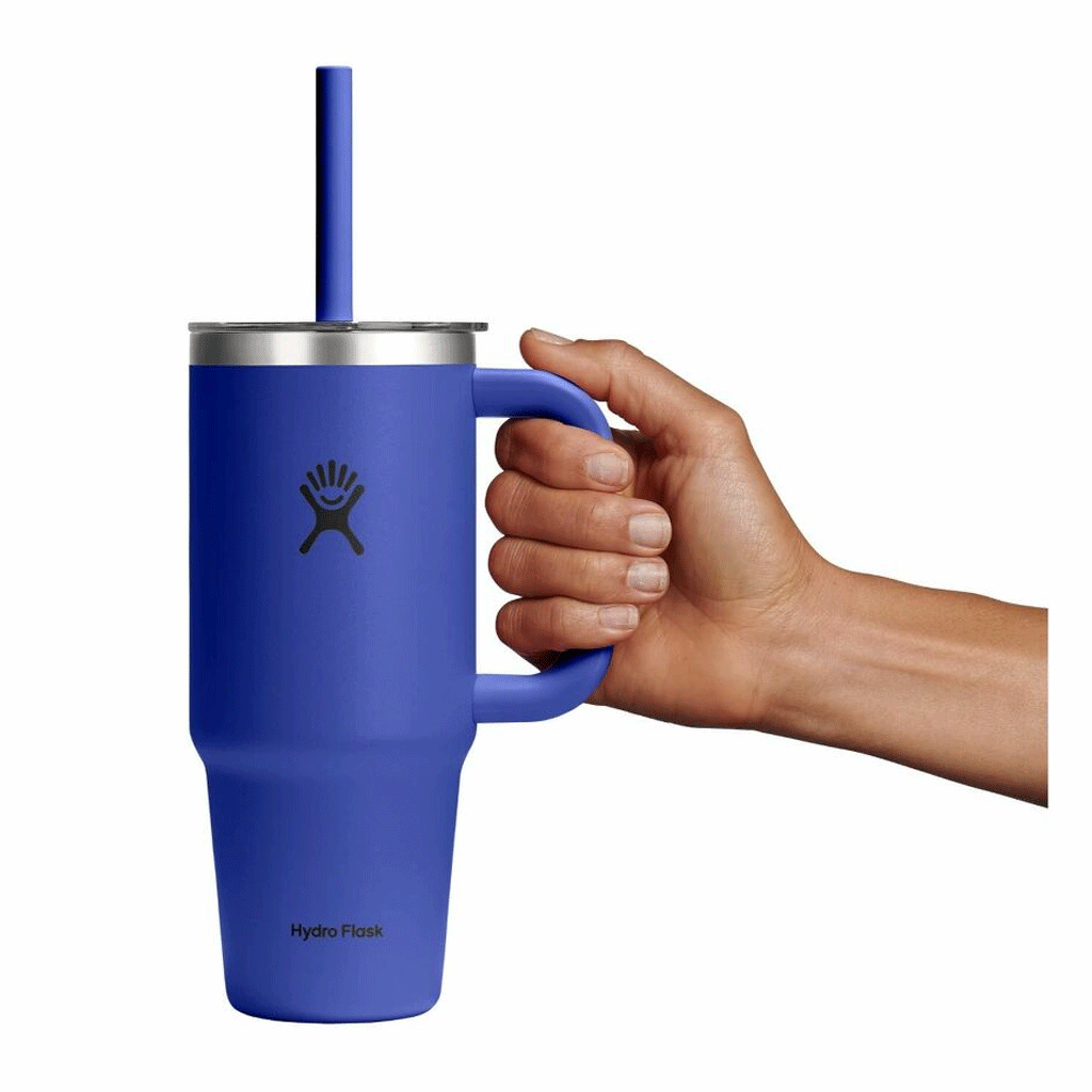 HYDRO FLASK - 24 OZ TRAVEL TUMBLER CLEAR LID-CAPRI BLUE