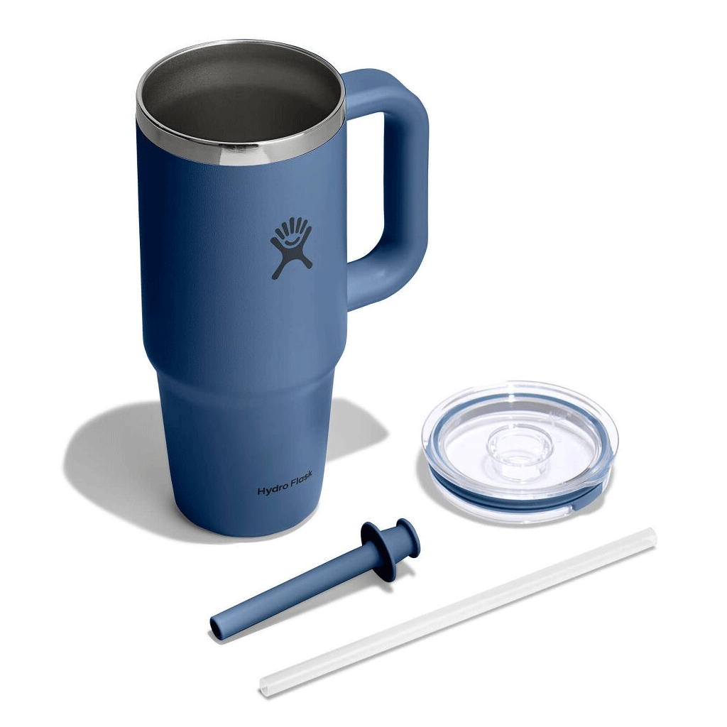 HYDRO FLASK - 24 OZ TRAVEL TUMBLER CLEAR LID-HARBOR BLUE
