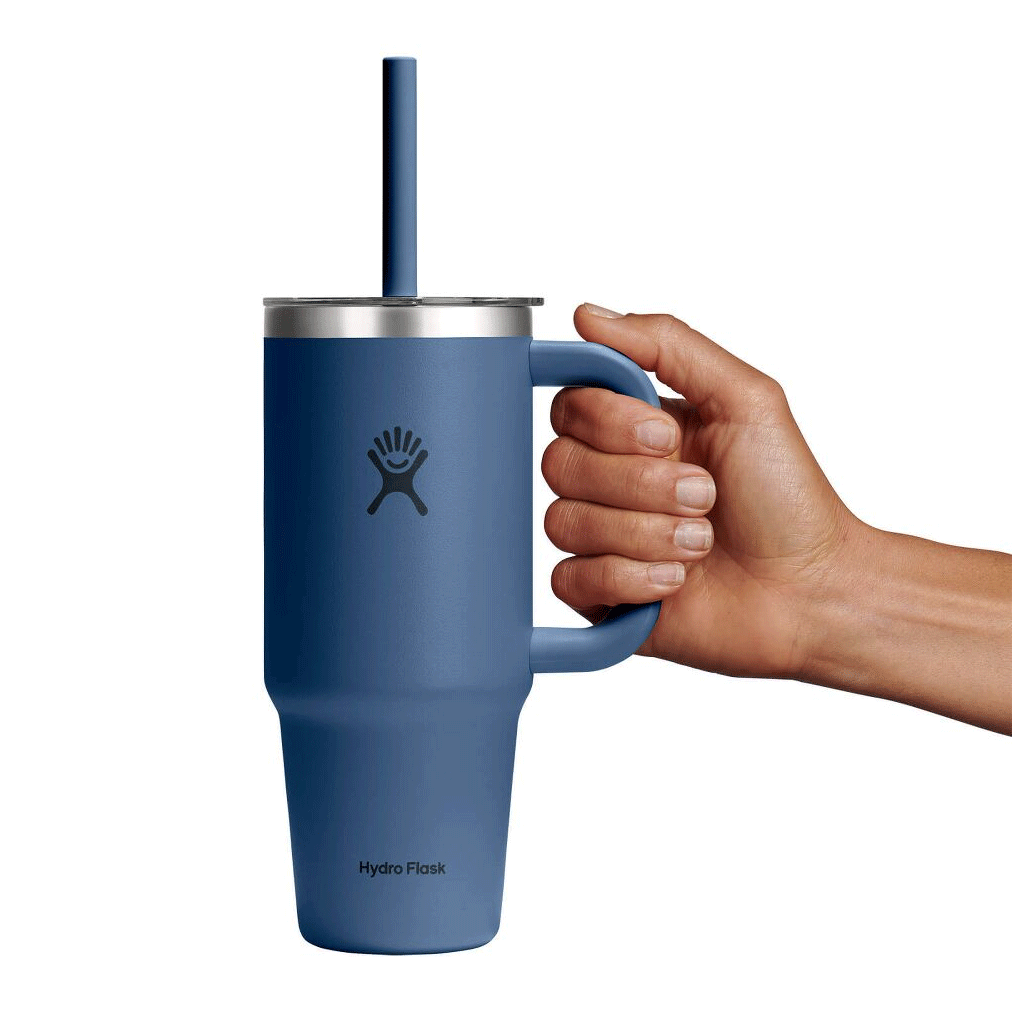 HYDRO FLASK - 24 OZ TRAVEL TUMBLER CLEAR LID-HARBOR BLUE
