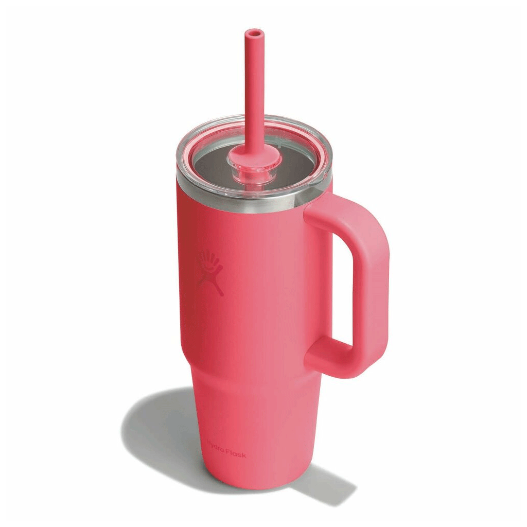 HYDRO FLASK - 24 OZ TRAVEL TUMBLER CLEAR LID-POPSTAR PINK