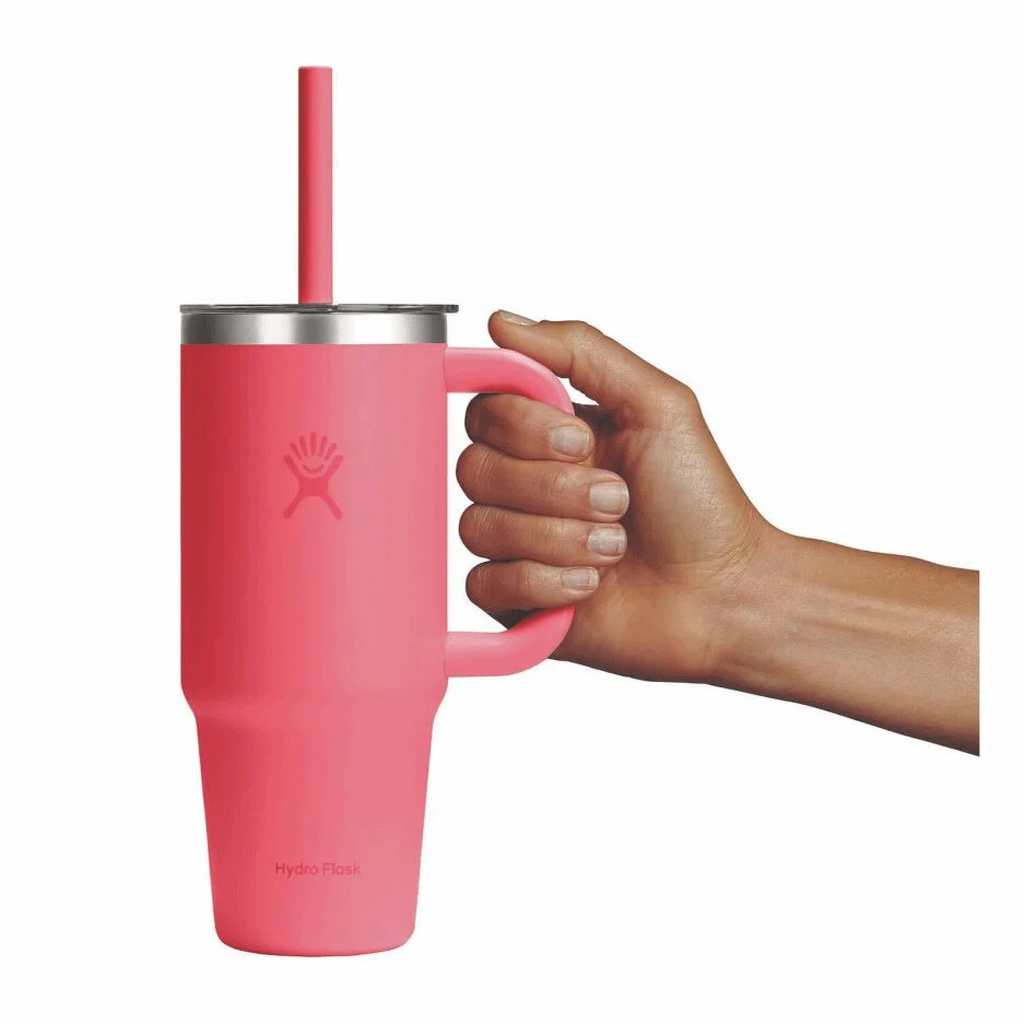 HYDRO FLASK - 24 OZ TRAVEL TUMBLER CLEAR LID-POPSTAR PINK
