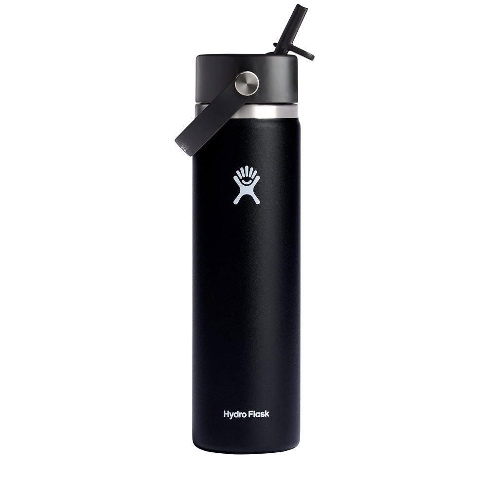 HYDRO FLASK - 24 OZ WIDE FLEX STRAW CAP-BLACK