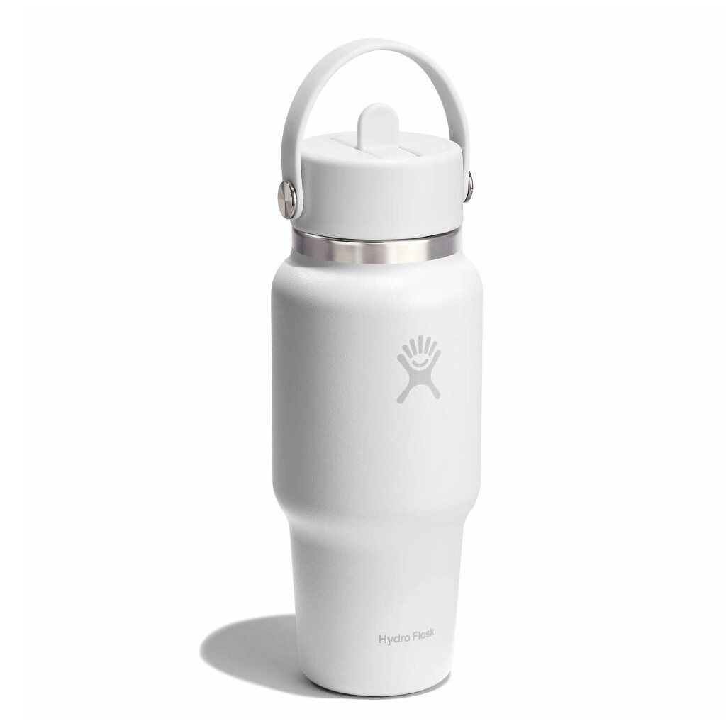 HYDRO FLASK - 24 OZ WIDE FLEX STRAW TRAVEL BOTTLE-WHITE