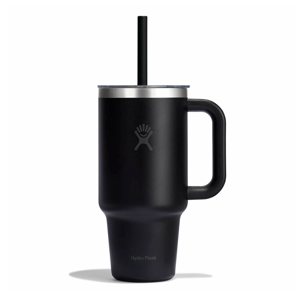 HYDRO FLASK - 32 OZ TRAVEL TUMBLER CLEAR LID-BLACK