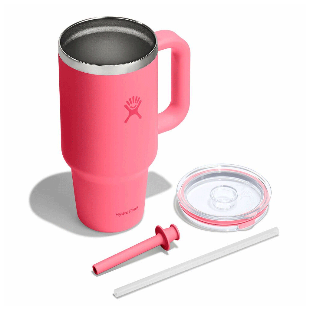 HYDRO FLASK - 32 OZ TRAVEL TUMBLER CLEAR LID-POPSTAR PINK