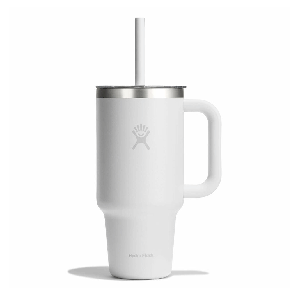 HYDRO FLASK - 32 OZ TRAVEL TUMBLER CLEAR LID-WHIT
