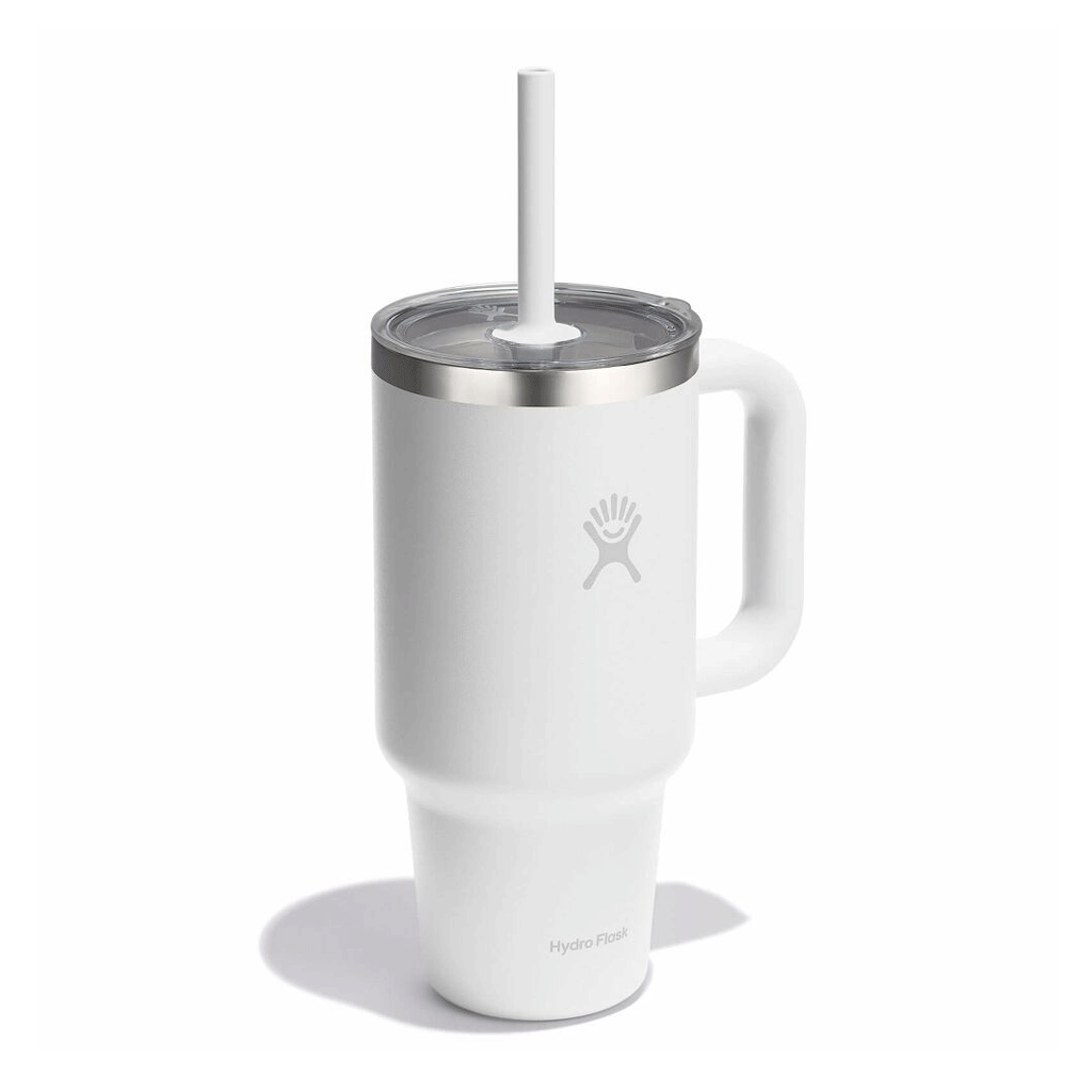 HYDRO FLASK - 32 OZ TRAVEL TUMBLER CLEAR LID-WHIT