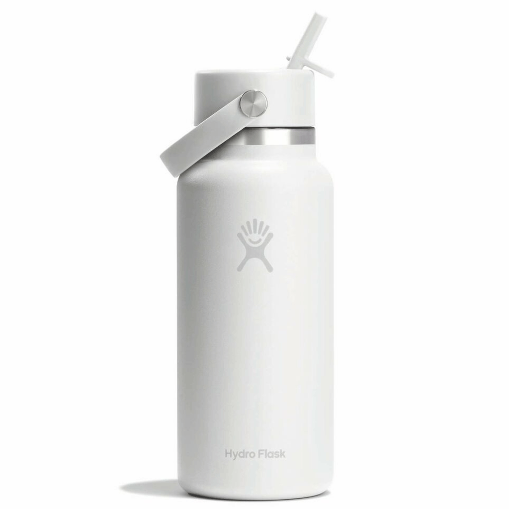 HYDRO FLASK - 32 OZ WIDE FLEX STRAW CAP-WHITE