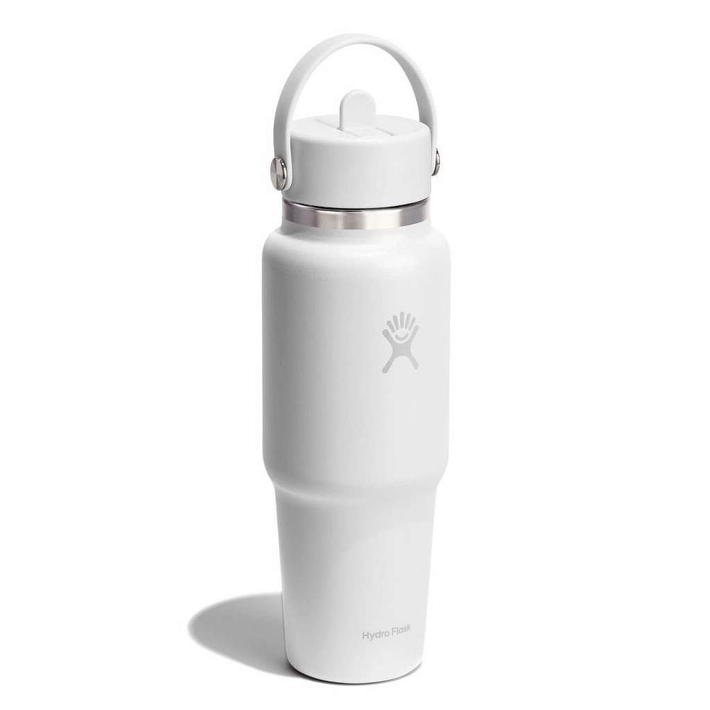 HYDRO FLASK - 32 OZ WIDE FLEX STRAW TRAVEL BOTTLE-WHITE