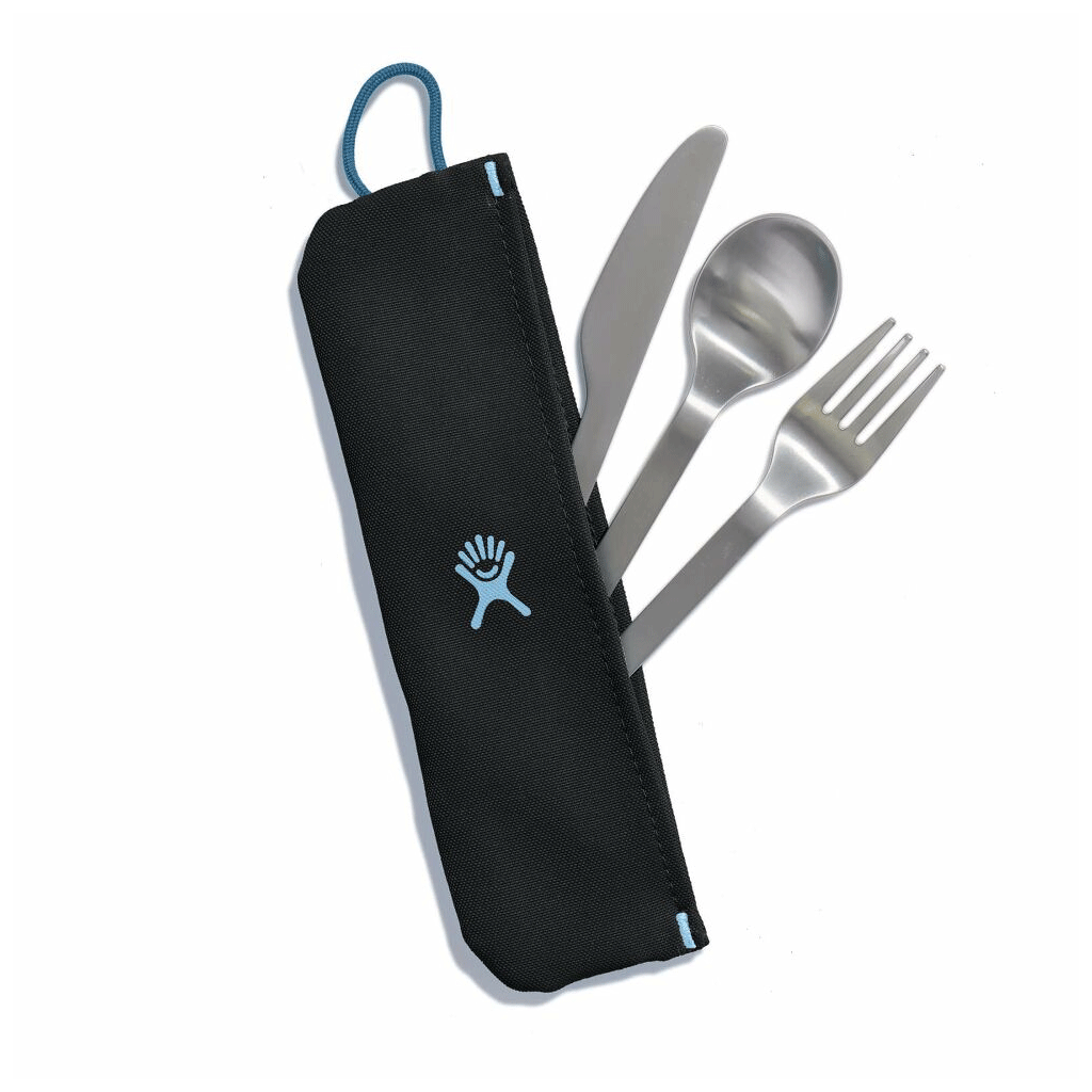 HYDRO FLASK - FLATWARE SET STAINLESS POUCH BLACK