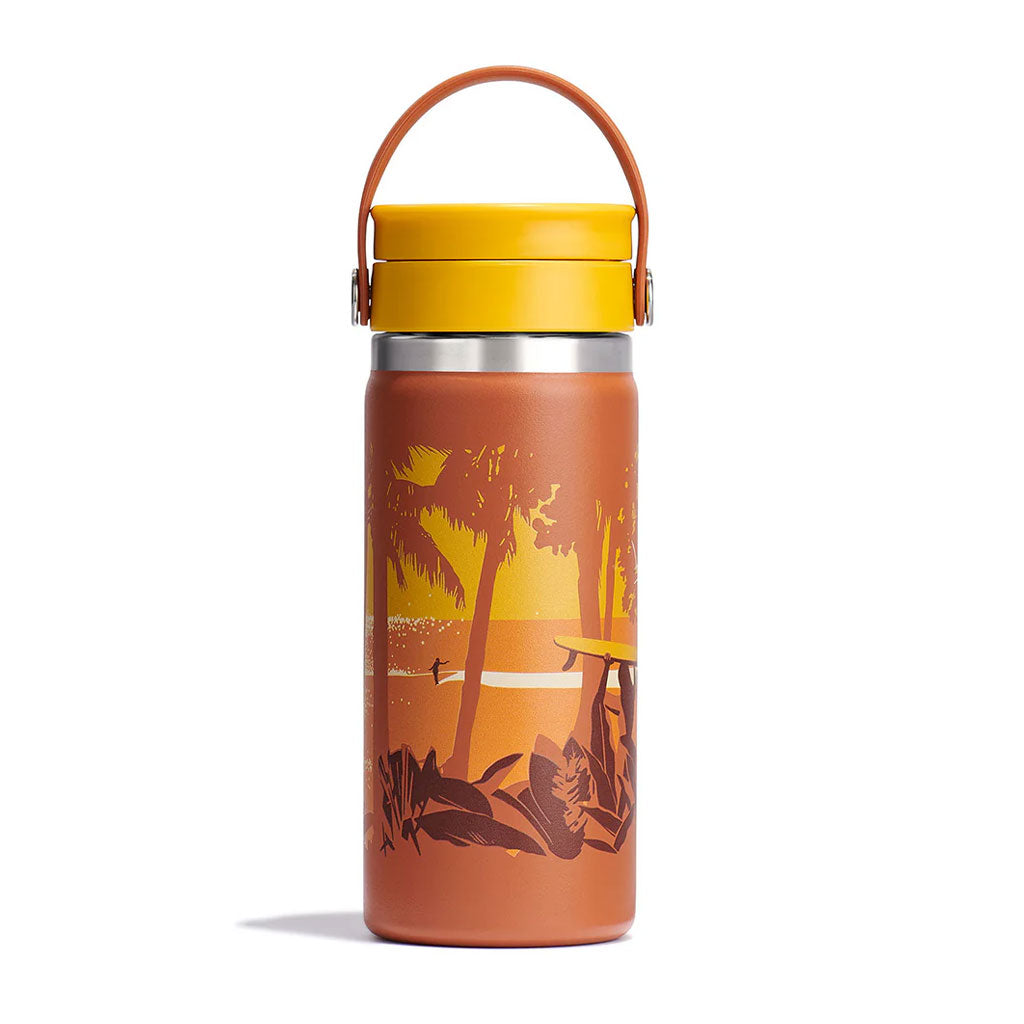 HYDRO FLASK - KAILAH 16 OZ WIDE FLEX SIP LID-PECAN